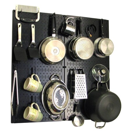 Commercial Kitchen Pegboard Rack, Black/Black MPN:35-IKTH-200-BB
