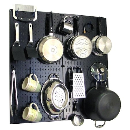 Commercial Kitchen Pegboard Rack, Black/Blue MPN:35-IKTH-200-BBU
