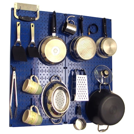 Commercial Kitchen Pegboard Rack, Blue/Blue MPN:35-IKTH-200-BUBU
