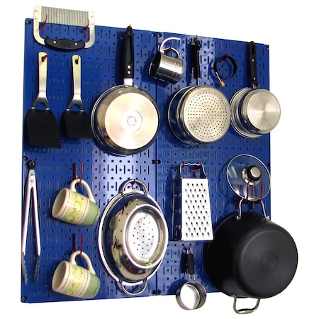 Commercial Kitchen Pegboard Rack, Blue/Red MPN:35-IKTH-200-BUR