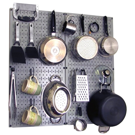 Commercial Kitchen Pegboard Rack, Grey/Black MPN:35-IKTH-200-GB