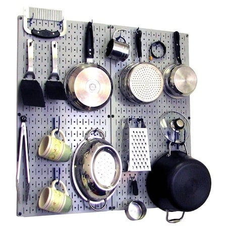 Commercial Kitchen Pegboard Rack, Grey/Blue MPN:35-IKTH-200-GBU