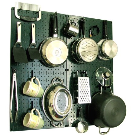 Commercial Kitchen Pegboard Rack, Green/Black MPN:35-IKTH-200-GNB