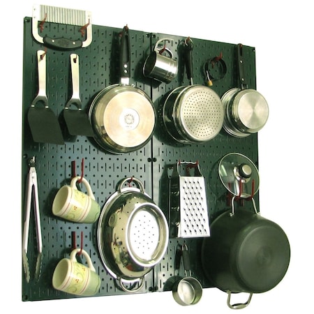Commercial Kitchen Pegboard Rack, Green/Red MPN:35-IKTH-200-GNR