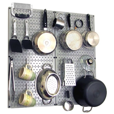 Commercial Kitchen Pegboard Rack, Grey/White MPN:35-IKTH-200-GW