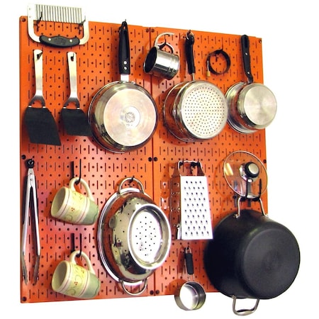 Commercial Kitchen Pegboard Rack, Orange/Black MPN:35-IKTH-200-ORB