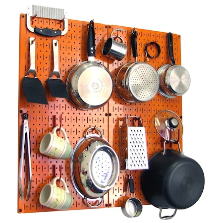 Commercial Kitchen Pegboard Rack, Orange/Red MPN:35-IKTH-200-ORR
