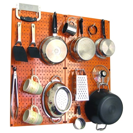 Commercial Kitchen Pegboard Rack, Orange/White MPN:35-IKTH-200-ORW
