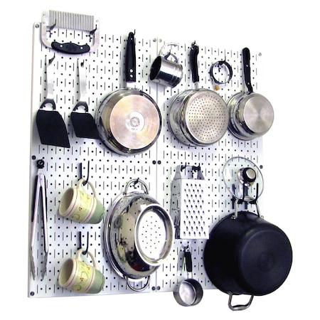 Commercial Kitchen Pegboard Rack, White/Black MPN:35-IKTH-200-WB
