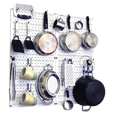 Commercial Kitchen Pegboard Rack, White/Blue MPN:35-IKTH-200-WBU