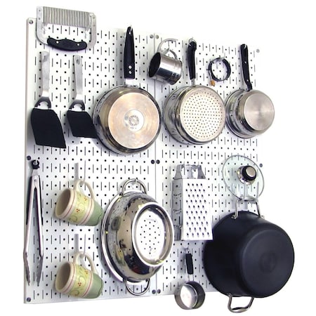 Commercial Kitchen Pegboard Rack, White/White MPN:35-IKTH-200-WW