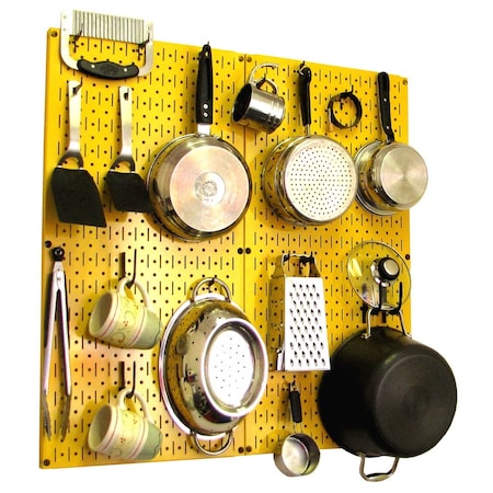 Commercial Kitchen Pegboard Rack, Yellow/Black MPN:35-IKTH-200-YB
