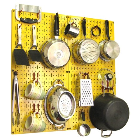 Commercial Kitchen Pegboard Rack, Yellow/Red MPN:35-IKTH-200-YR