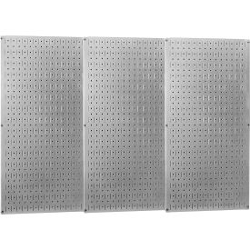Wall Control Industrial Metal Pegboard Galvanized Metallic 48