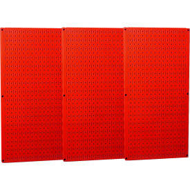 Wall Control Industrial Metal Pegboard Red 48