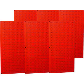 Wall Control Industrial Metal Pegboard Red 96