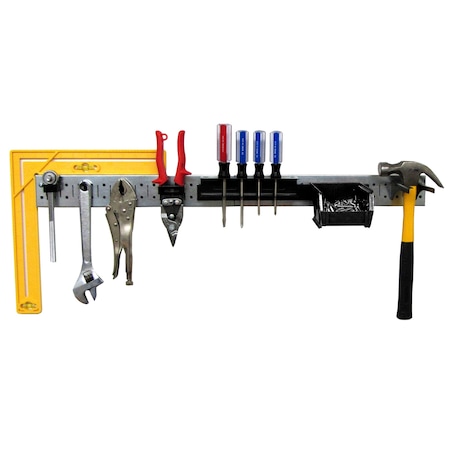 Industrial Pegboard Tool Strip Rail Kit with Hooks MPN:35-ITPS-0332-GVB