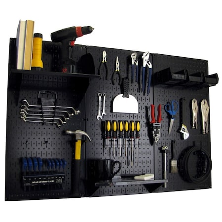Standard Industrial Pegboard Kit, Black/Black MPN:35-IWRK-400-BB