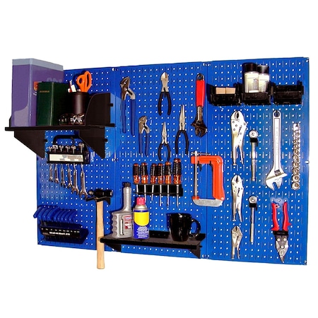 Standard Industrial Pegboard Kit, Blue/Black MPN:35-IWRK-400-BUB