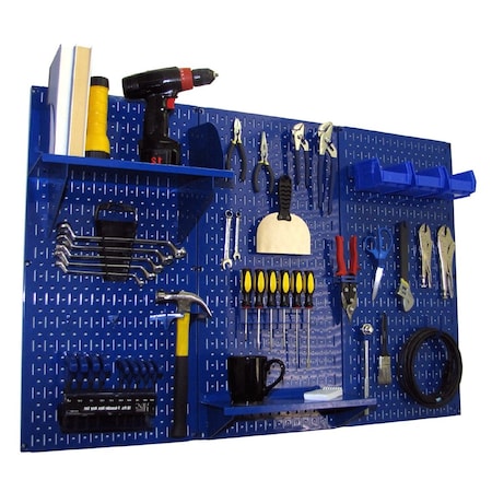 Standard Industrial Pegboard Kit, Blue/Blue MPN:35-IWRK-400-BUBU