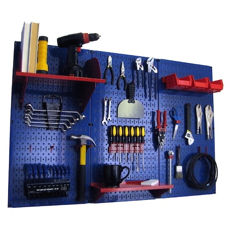 Standard Industrial Pegboard Kit, Blue/Red MPN:35-IWRK-400-BUR
