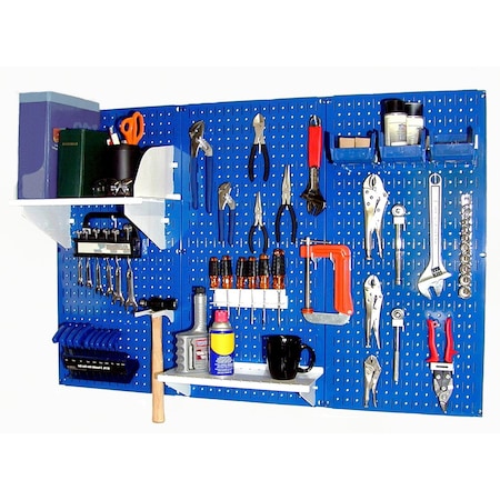 Standard Industrial Pegboard Kit, Blue/White MPN:35-IWRK-400-BUW