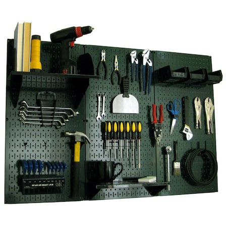 Standard Industrial Pegboard Kit, Green/Black MPN:35-IWRK-400-GNB