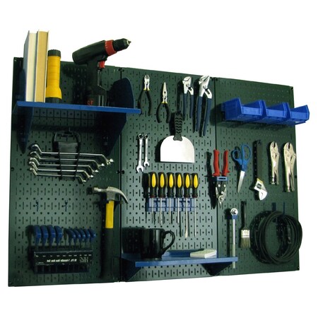 Standard Industrial Pegboard Kit, Green/Blue MPN:35-IWRK-400-GNBU
