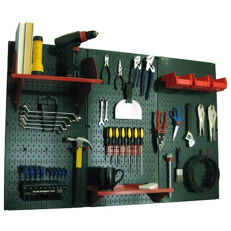 Standard Industrial Pegboard Kit, Green/Red MPN:35-IWRK-400-GNR
