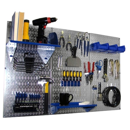 Standard Industrial Pegboard Kit, Galv/Blue MPN:35-IWRK-400-GVBU