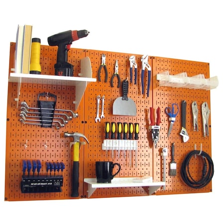 Standard Industrial Pegboard Kit, Orange/White MPN:35-IWRK-400-ORW