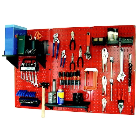 Standard Industrial Pegboard Kit, Red/Black MPN:35-IWRK-400-RB