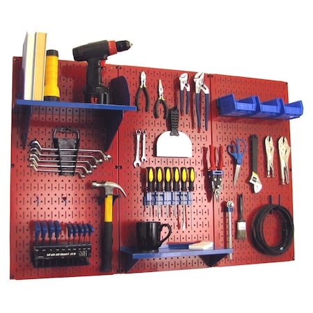 Standard Industrial Pegboard Kit, Red/Blue MPN:35-IWRK-400-RBU