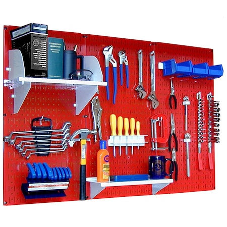 Standard Industrial Pegboard Kit, Red/White MPN:35-IWRK-400-RW