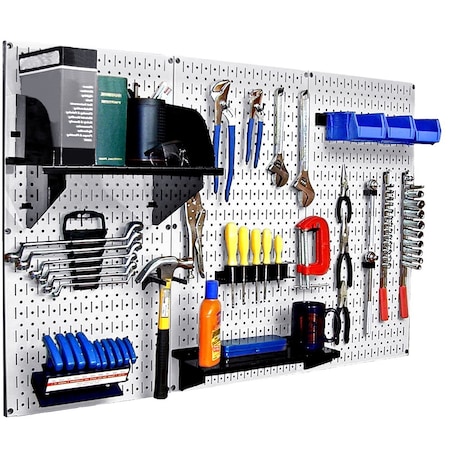 Standard Industrial Pegboard Kit, White/Black MPN:35-IWRK-400-WB