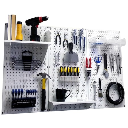 Standard Industrial Pegboard Kit, White/White MPN:35-IWRK-400-WW