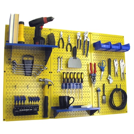 Standard Industrial Pegboard Kit, Yellow/Blue MPN:35-IWRK-400-YBU