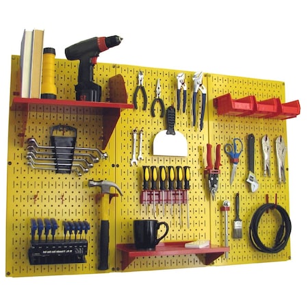 Standard Industrial Pegboard Kit, Yellow/Red MPN:35-IWRK-400-YR