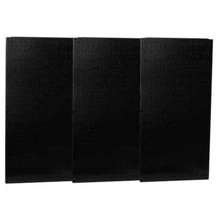 Pegboard Panel, Round 1/4 in Holes, 1 in Hole Spacing, 32 in H x 48 in W x 3/4 in D, Black MPN:35-P-3248BK