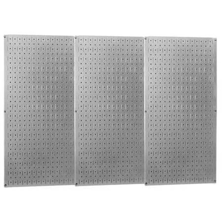 Pegboard Panel, Round 1/4 in Holes, 1 in Hole Spacing, 32 in H x 48 in W x 3/4 in D, Silver MPN:35-P-3248GV