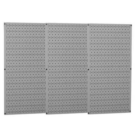 Pegboard Panel, Round 1/4 in Holes, 1 in Hole Spacing, 32 in H x 48 in W x 3/4 in D, Gray MPN:35-P-3248GY