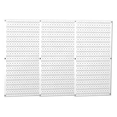 Pegboard Panel, Round 1/4 in Holes, 1 in Hole Spacing, 32 in H x 48 in W x 3/4 in D, White MPN:35-P-3248WH