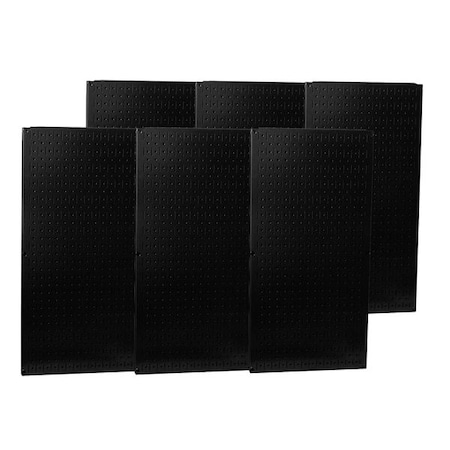 Pegboard Panel, Round 1/4 in Holes, 1 in Hole Spacing, 32 in H x 96 in W x 3/4 in D, Black MPN:35-P-3296BK