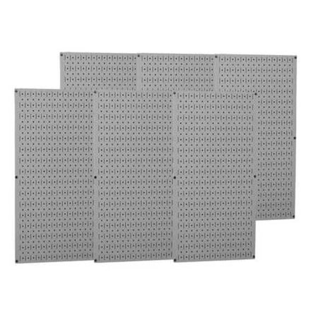 Pegboard Panel, Round 1/4 in Holes, 1 in Hole Spacing, 32 in H x 96 in W x 3/4 in D, Gray MPN:35-P-3296GY