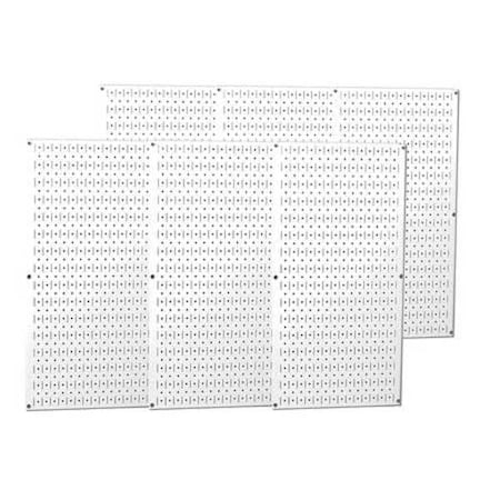 Pegboard Panel, Round 1/4 in Holes, 1 in Hole Spacing, 32 in H x 96 in W x 3/4 in D, White MPN:35-P-3296WH