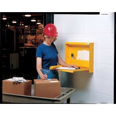 Wall Mounted Desk, 20x13-1/2x3-3/8 In, Red MPN:WW-100SC-T27