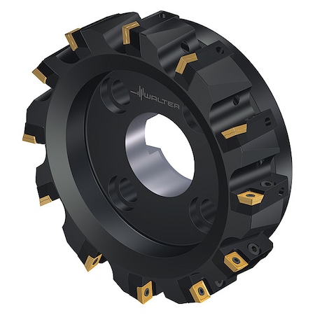 Indexable Face Mill, 12 Inserts, 0.457 in Cut Depth MPN:6835035