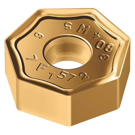 Heptagon Milling Insert, 0.5710 in, XNMU, 1/32 in MPN:7170616