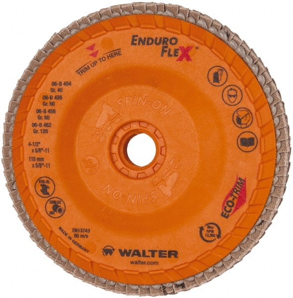 Flap Disc: 5/8-11 Hole, 80 Grit, Type 27 MPN:06B458