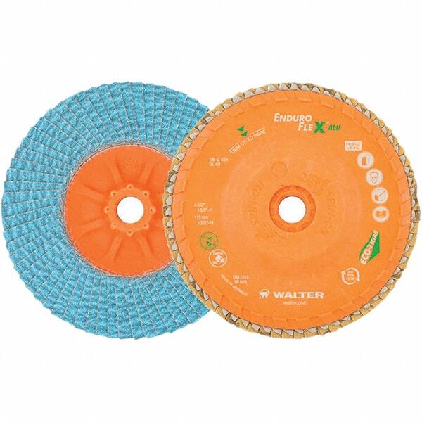 Flap Disc: 5/8-11 Hole, 80 Grit, Zirconia Alumina, Type 27 MPN:06U458